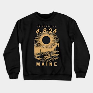 Solar eclipse apparel Maine Crewneck Sweatshirt